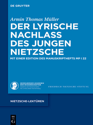cover image of Der lyrische Nachlass des jungen Nietzsche